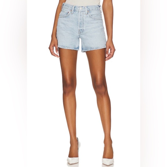 AGOLDE Parker Loose Fit‎ High Rise Vintage Long Denim Shorts in Twister Size 32 - Picture 2 of 16